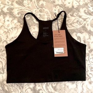 Girlfriend Collective Black Sports Bra, Small